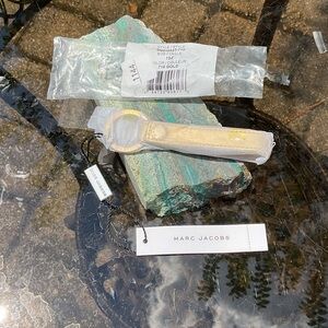 Marc Jacobs Gold and Cream Keychain